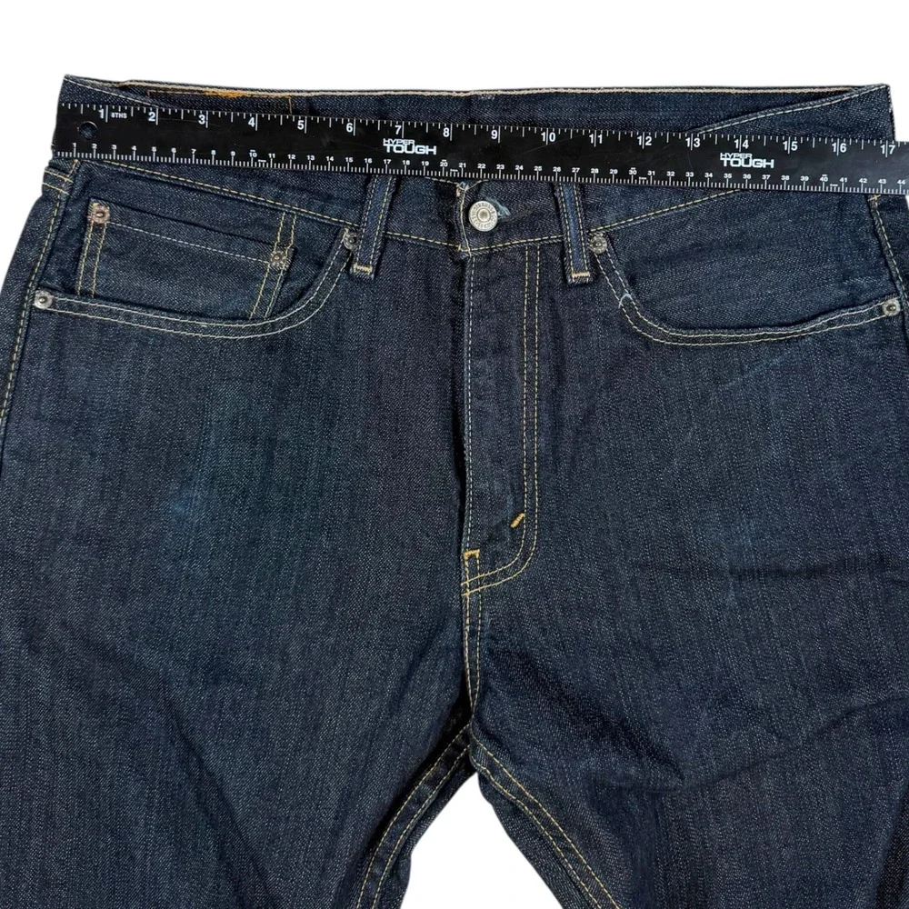 Levis 505 Regular Fit Straight Leg Dark Indigo Jeans Mens 34x30 00505-1554